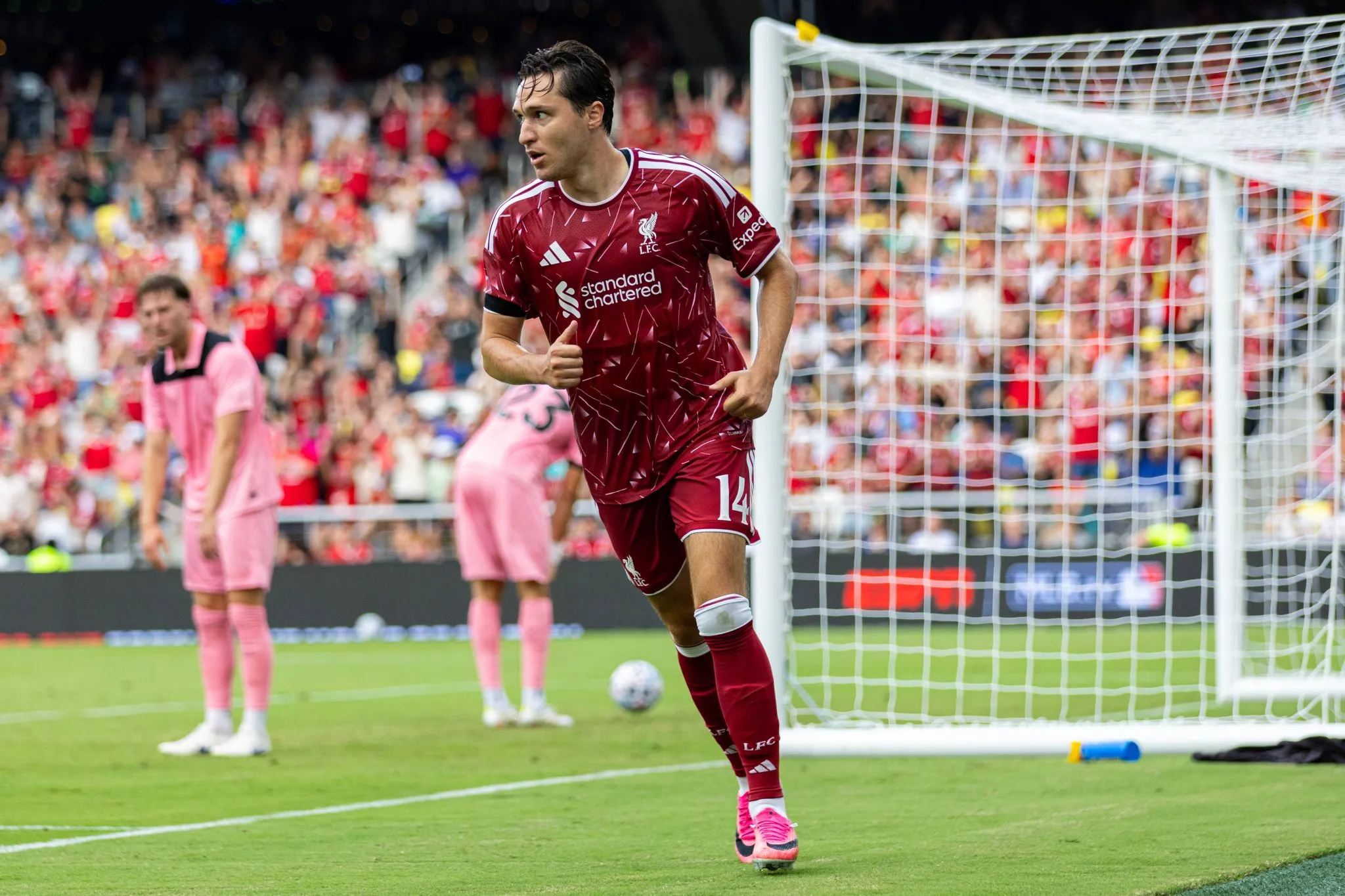 Chiesa marcou um dos gols da vitória do Liverpool por 4 a 2 sobre o Sunderland, em amistoso disputado nos Estados Unidos