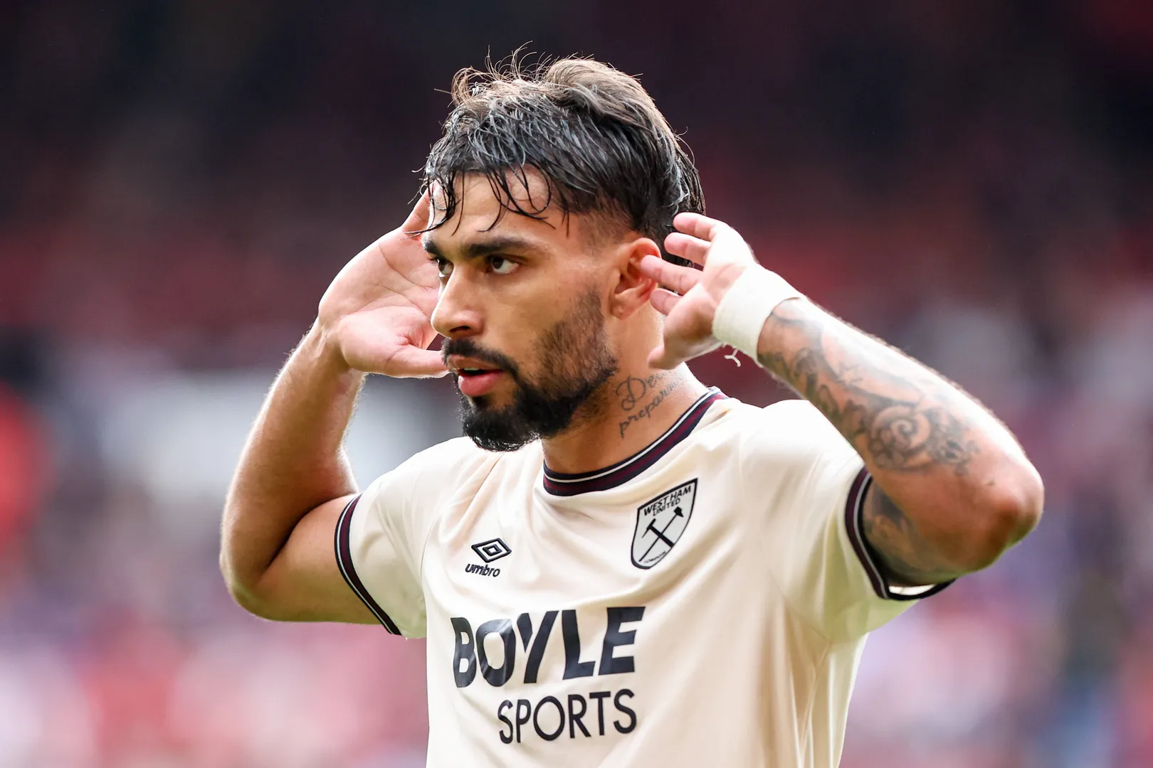 Lucas Paquet&aacute; celebra gol do West Ham contra o Forest