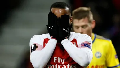 O Arsenal n&atilde;o resistiu ao vexame e perdeu o jogo de ida contra o Bate Borisov pela Liga Europa
