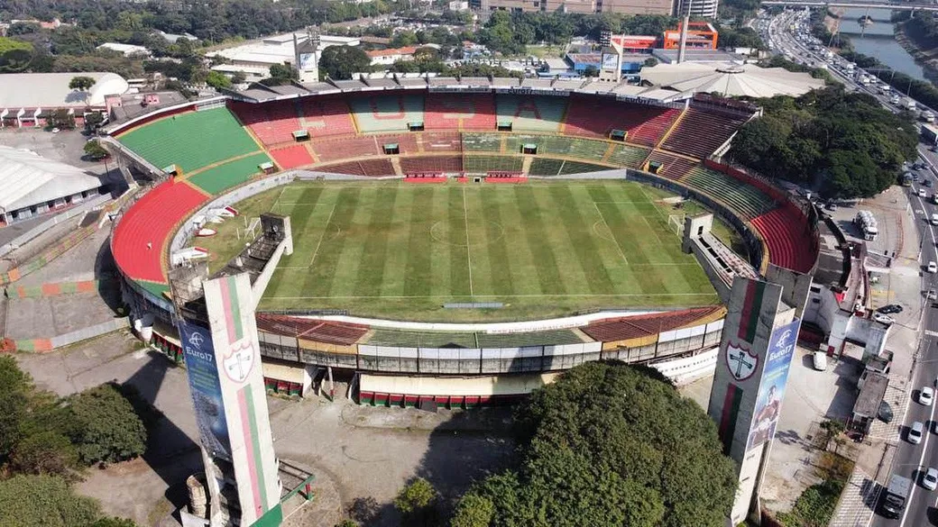 O Est&aacute;dio Canind&eacute;, da Portuguesa
