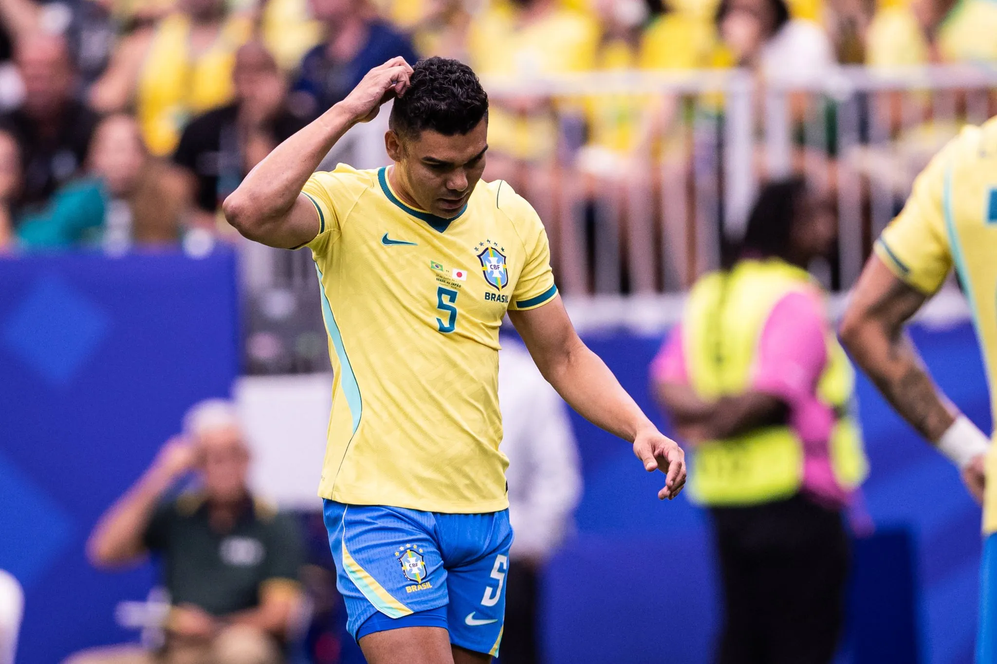 Casemiro em a&ccedil;&atilde;o pela sele&ccedil;&atilde;o brasileira na Copa do Mundo