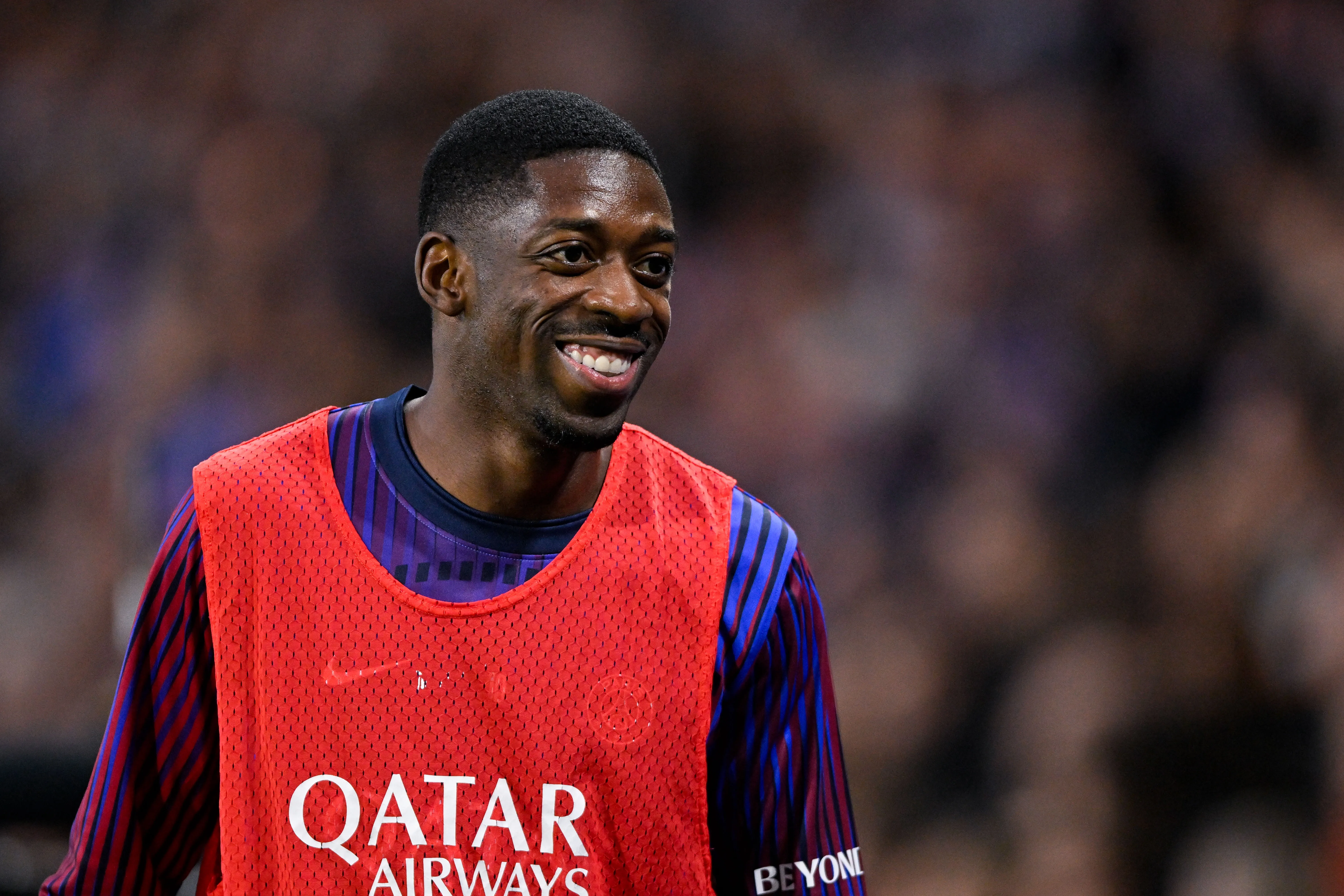 Ousmane Demb&eacute;l&eacute; antes de jogo do PSG