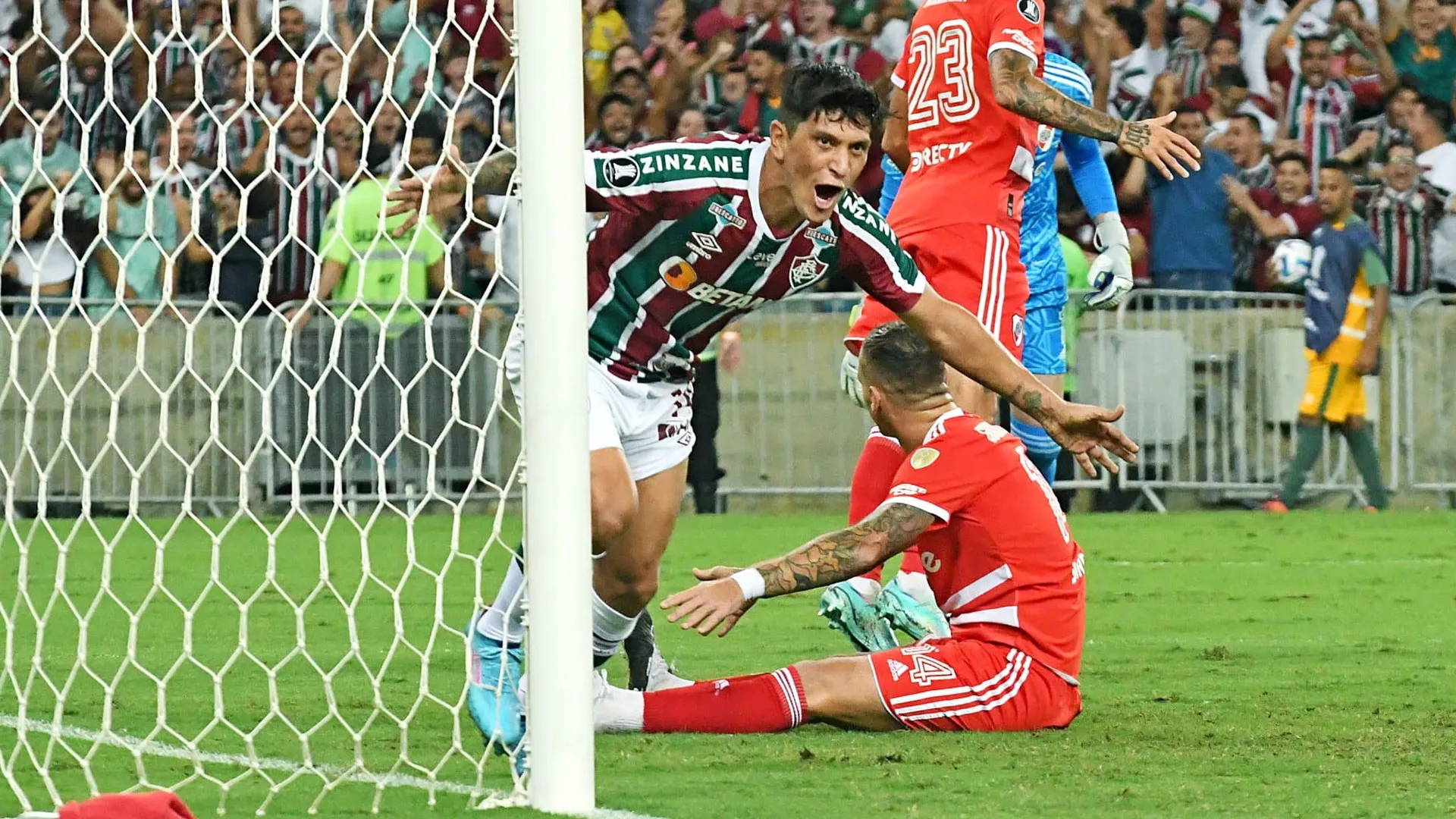 Mais rico da Libertadores fora do Brasil, River Plate foi goleado por 5 a 1 pelo campe&atilde;o Fluminense na campanha do t&iacute;tulo da Libertadores (Foto: MAILSON SANTANA/FLUMINENSE FC)