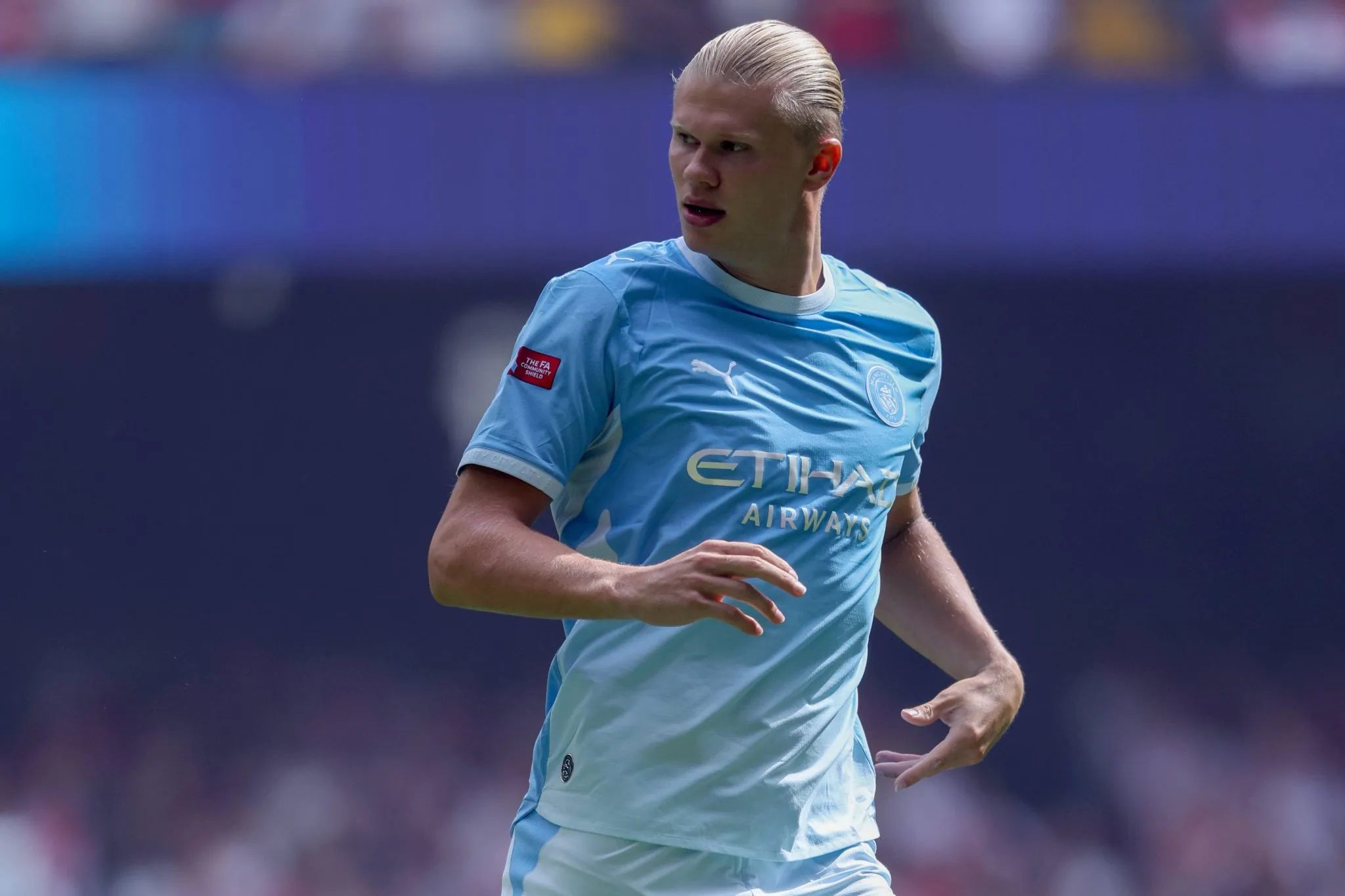 Haaland teve poucas oportunidades no jogo