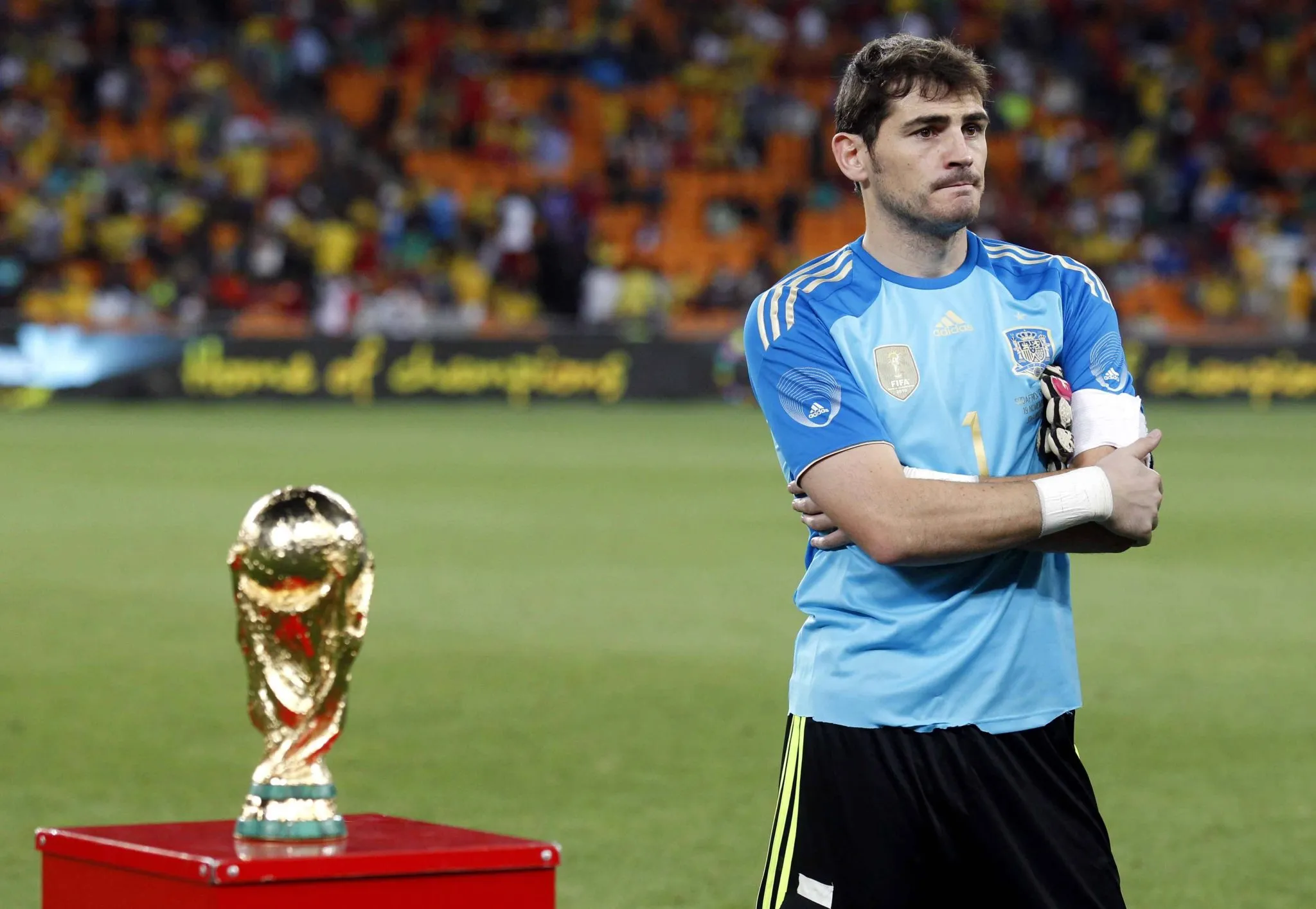 Casillas foi um dos protagonistas do t&iacute;tulo mundial da Espanha. Foto: IMAGO/Marca