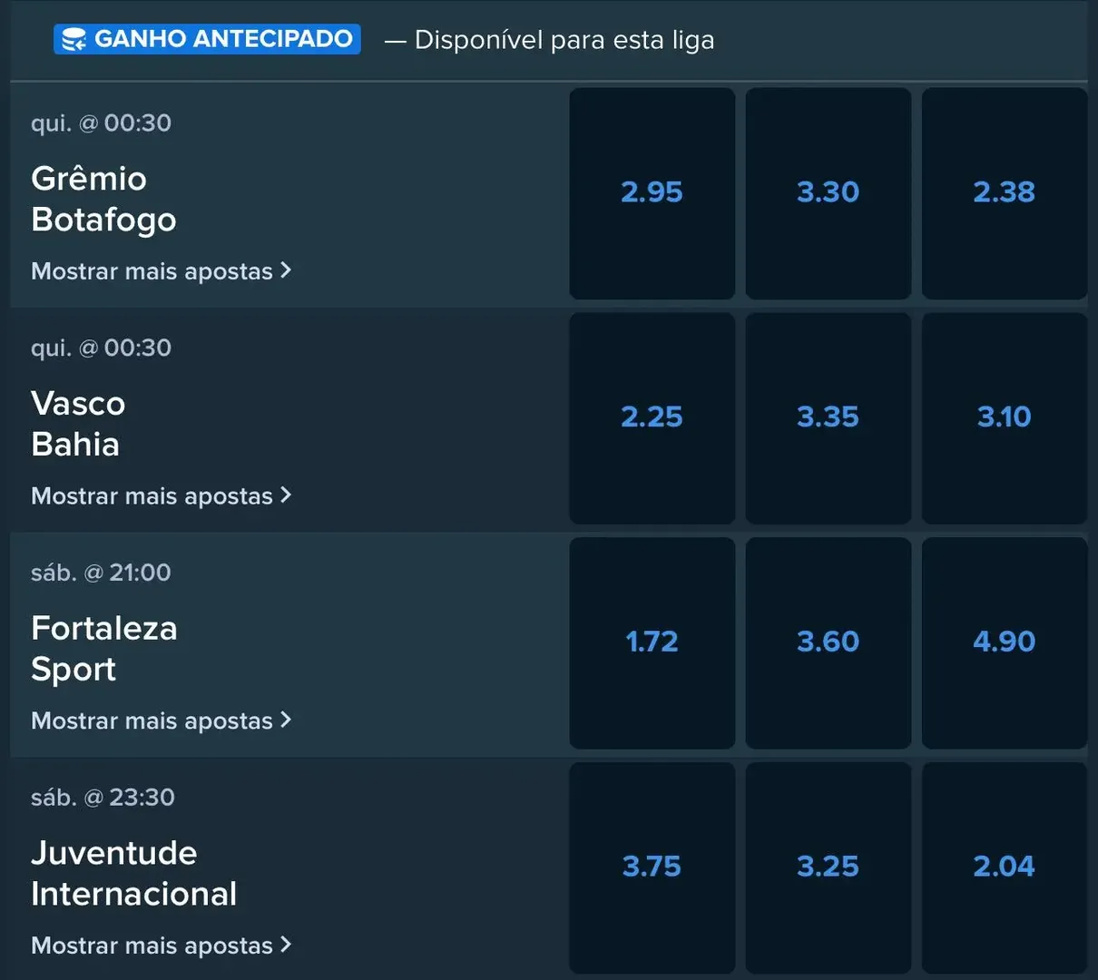 Captura de tela mostra como identificar o ganho antecipado na Stake, com o c&oacute;digo promocional ativado