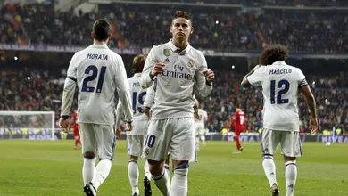 Em um Real Madrid sedento pelo ataque, James comandou a vit&oacute;ria mai&uacute;scula sobre o Sevilla