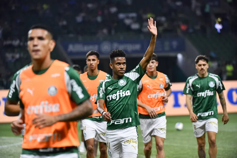 Est&ecirc;v&atilde;o acena para torcida do Palmeiras 