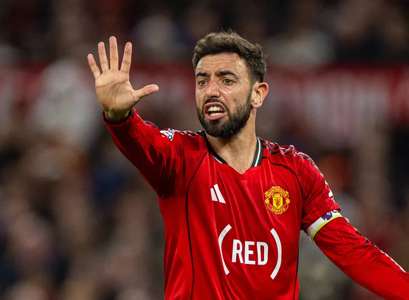 Bruno Fernandes em jogo do Manchester United