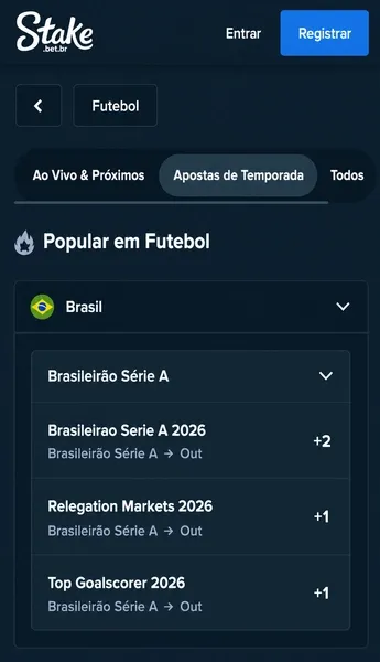 Apostas de temporada da Stake