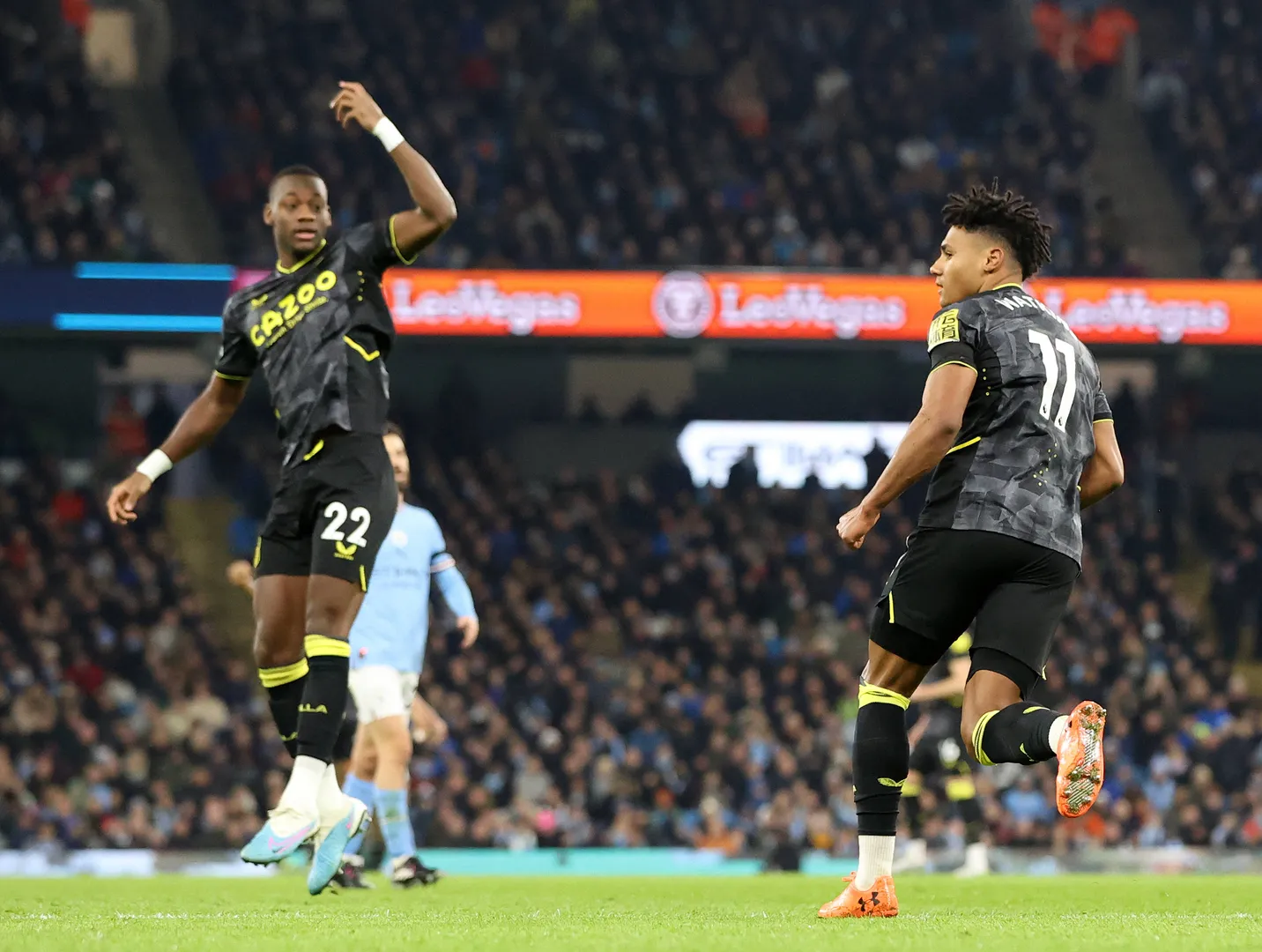 12th February 2023; Etihad Stadium, Manchester, England; Premier League Football, Manchester City versus Aston Villa; Jh