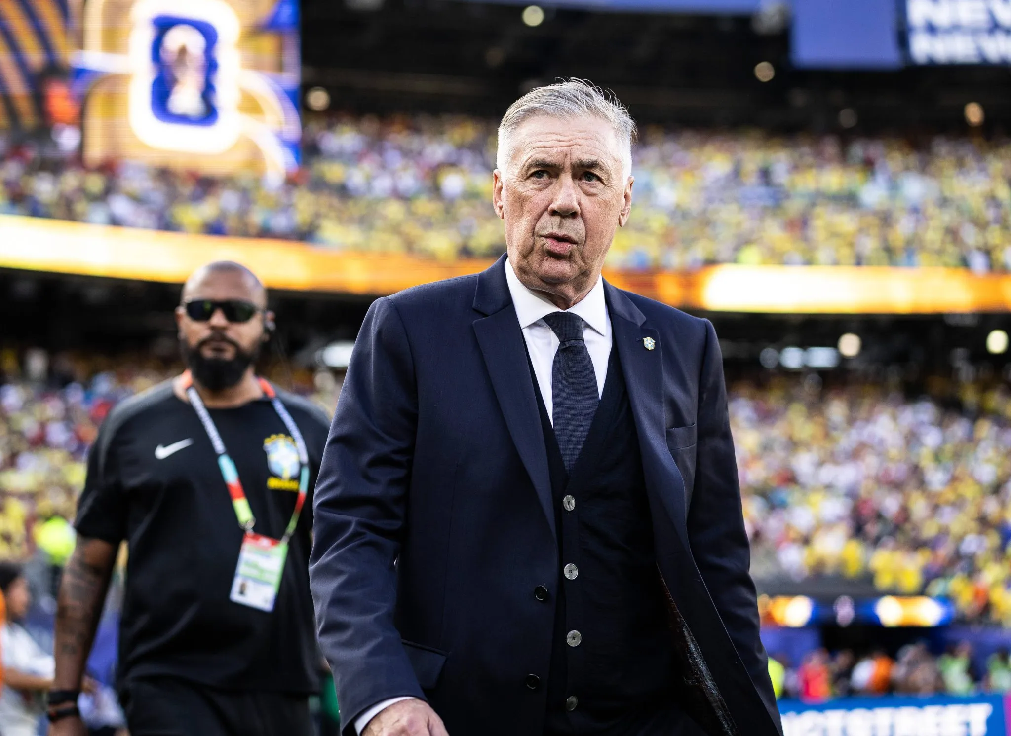 Carlo Ancelotti durante a estreia da Sele&ccedil;&atilde;o na Copa do Mundo de 2026 (Foto: IMAGO / Sports Press Photo)