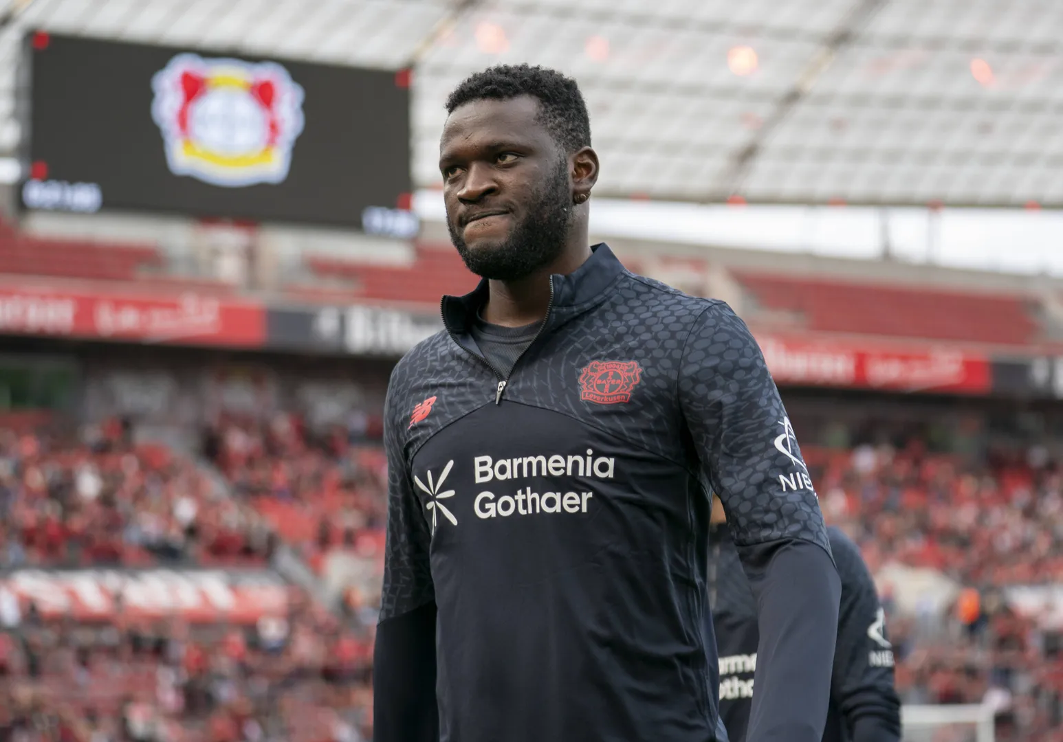 Victor Boniface pelo Bayer Leverkusen (Foto: Imago)