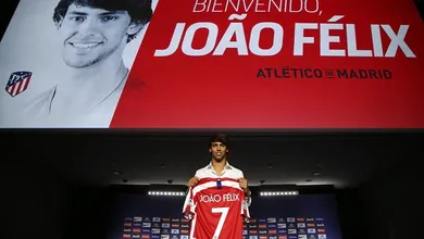 Jo&atilde;o F&eacute;lix, apresentado no Atl&eacute;tico de Madrid: &ldquo;Estou aqui para fazer hist&oacute;ria por este clube&rdquo;