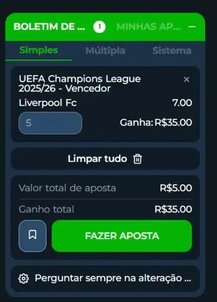 Apostas Champions League: odds, dicas e onde apostar