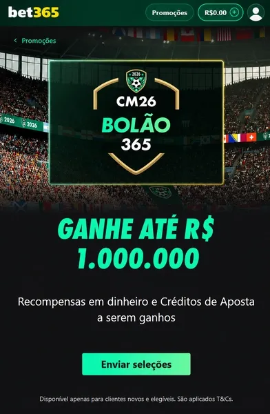Bol&atilde;o da bet365 na Copa do Mundo