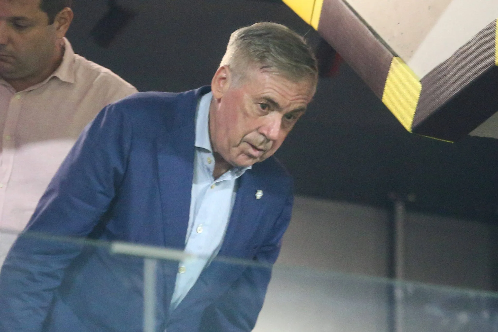 T&eacute;cnico da sele&ccedil;&atilde;o brasileira, Carlo Ancelotti assiste a jogo do Brasileir&atilde;o