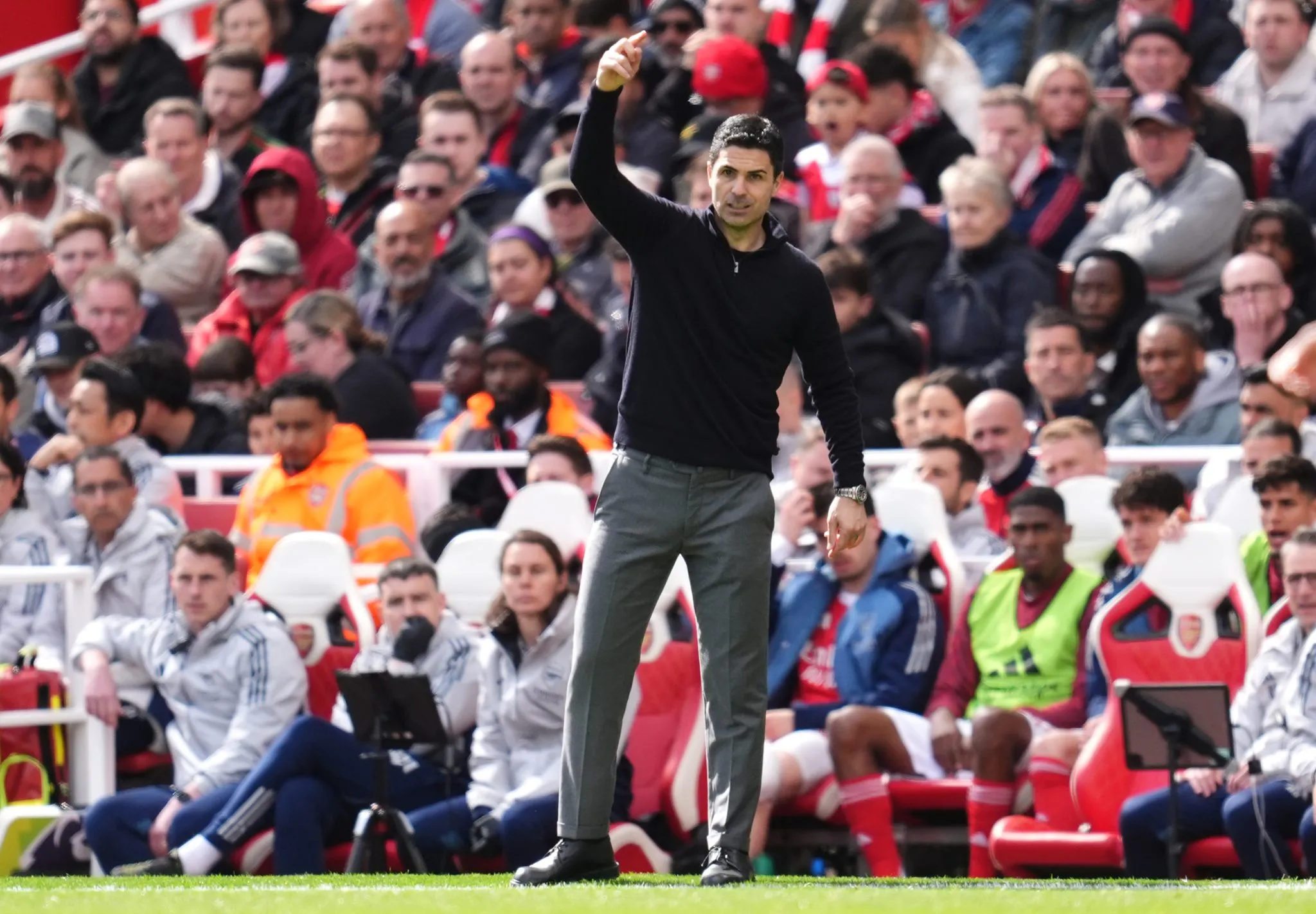 Mikel Arteta, t&eacute;cnico do Arsenal