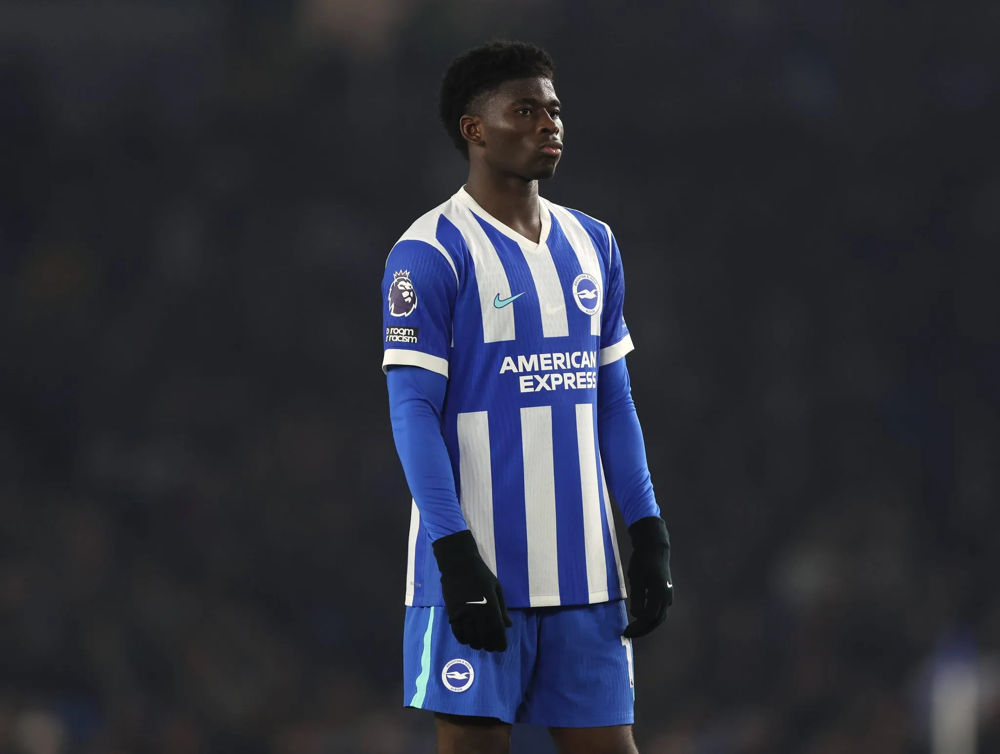 Carlos Baleba em jogo do Brighton