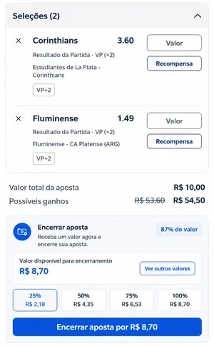 Jogos da Libertadores com a op&ccedil;&atilde;o de cash out dispon&iacute;vel na Sportingbet
