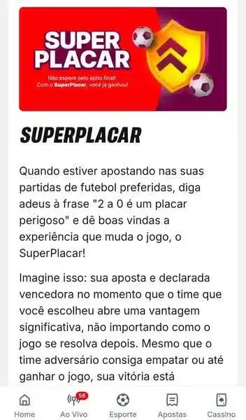 Banner promocional da oferta de pagamento antecipado da Superbet
