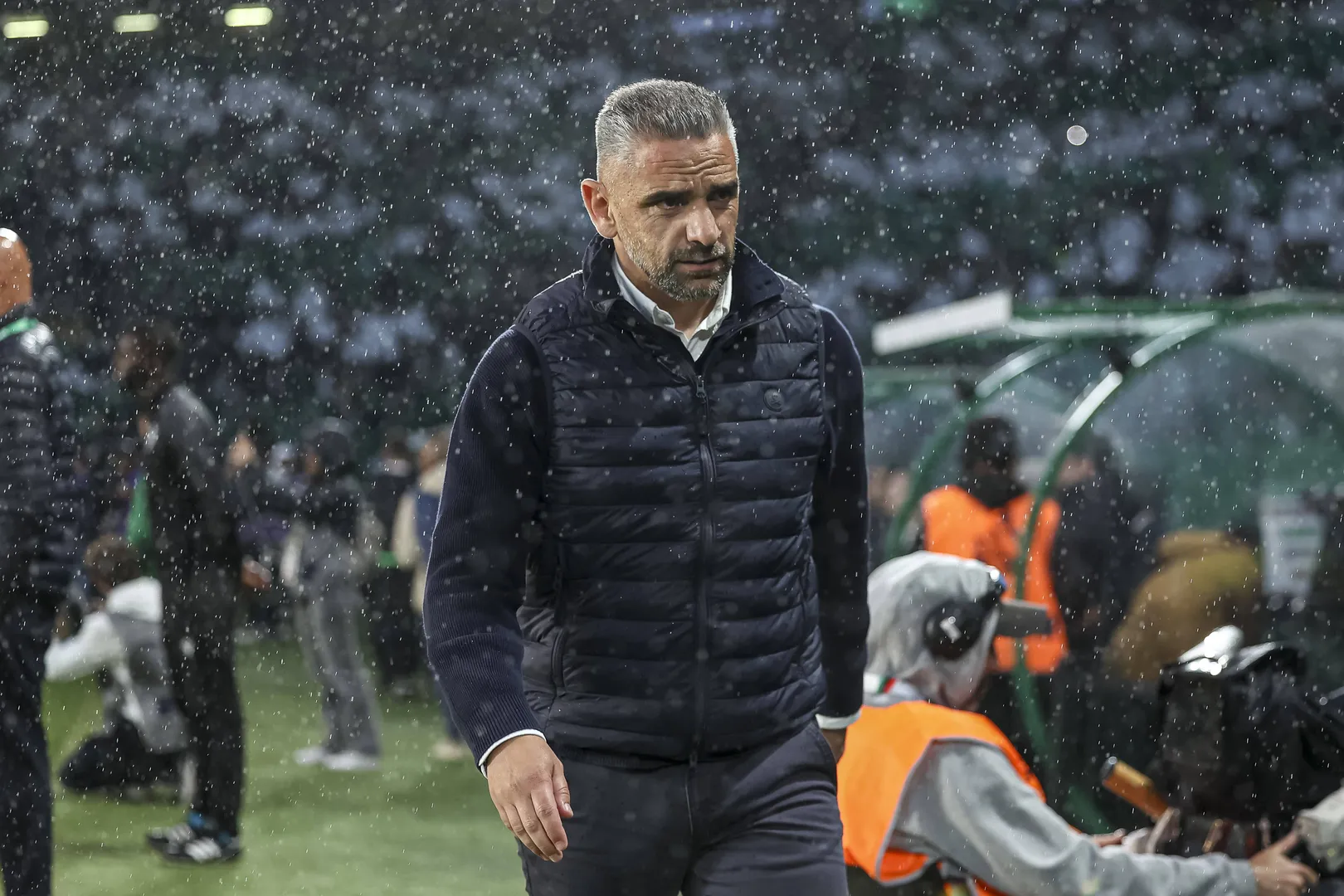 O t&eacute;cnico Rui Borges em jogo do Sporting