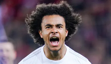 Zirkzee saiu do banco e mudou a sorte do Bayern: em sua primeira finaliza&ccedil;&atilde;o pelo time principal, definiu uma suada vit&oacute;ria