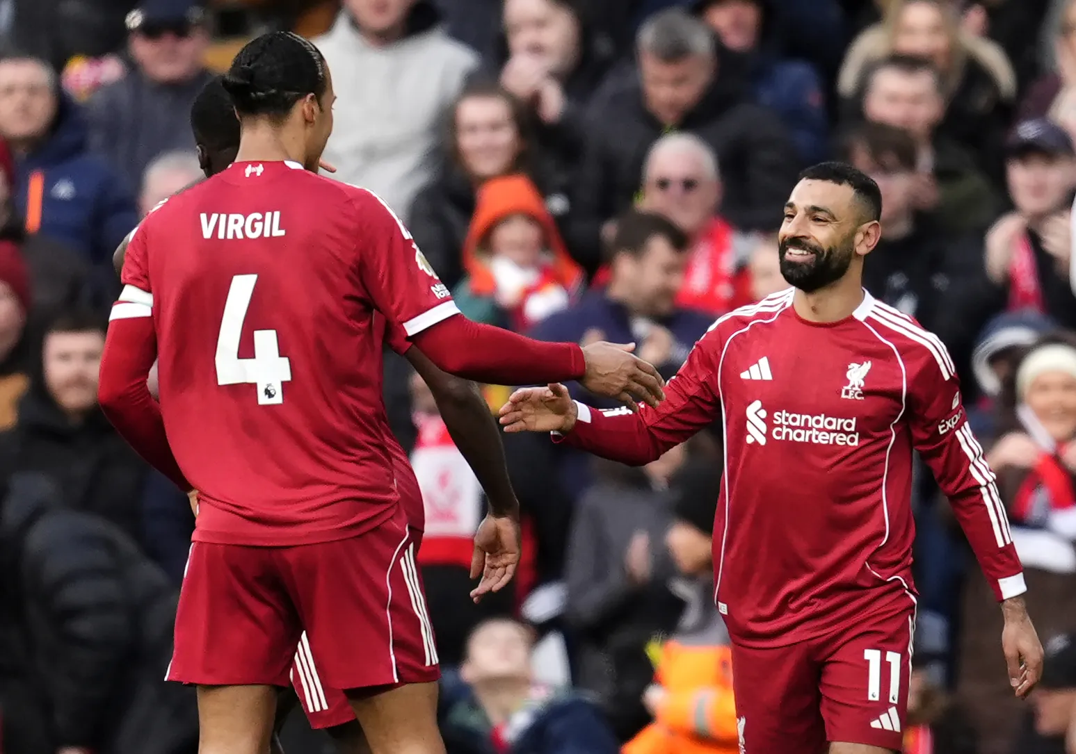 Salah marcou um dos gols do Liverpool na vit&oacute;ria sobre o Fulham