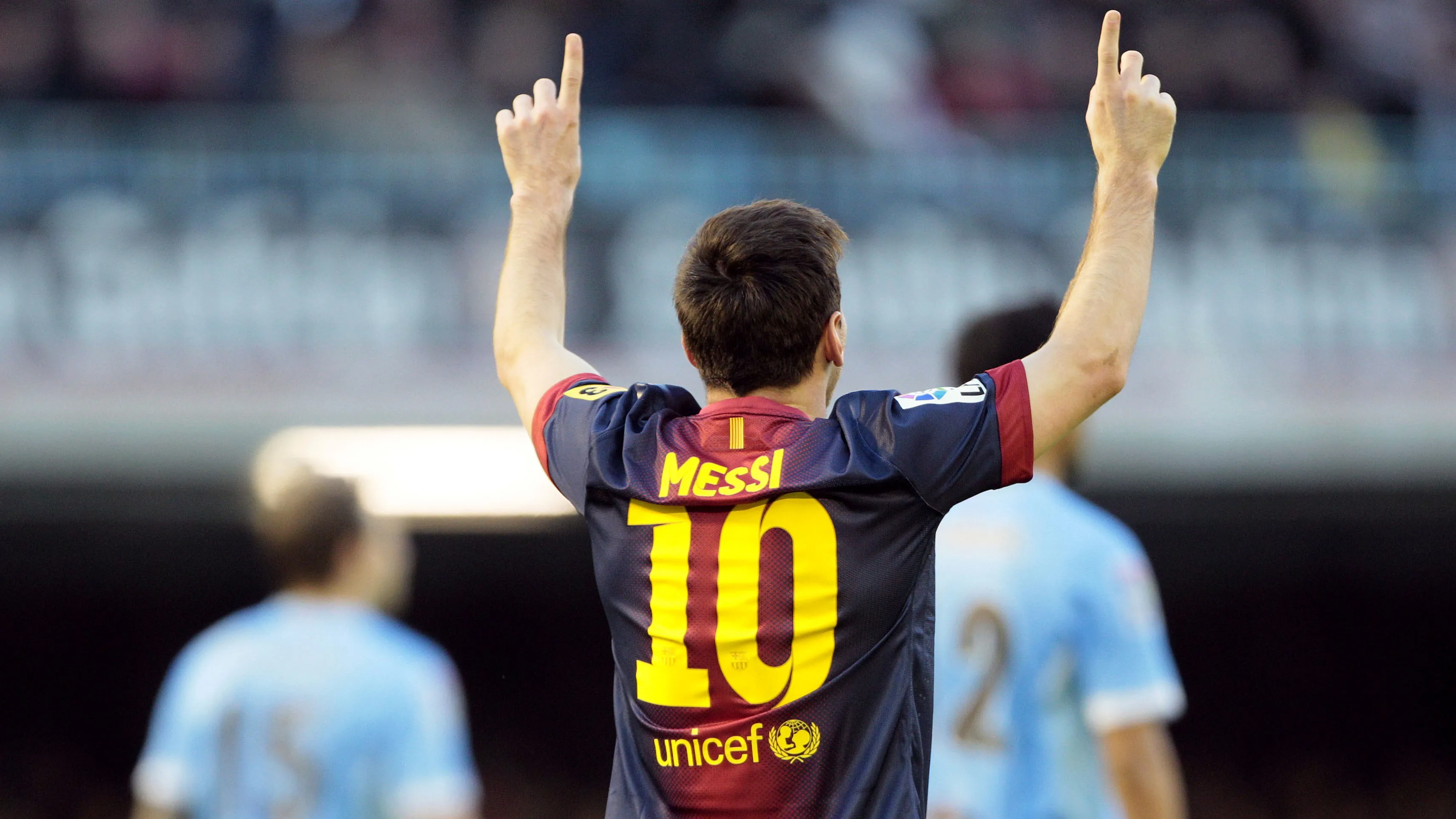 Messi faz fam&iacute;lia na Espanha, mas Celta arranca empate