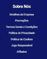 Links Sobre N&oacute;s no site do operador