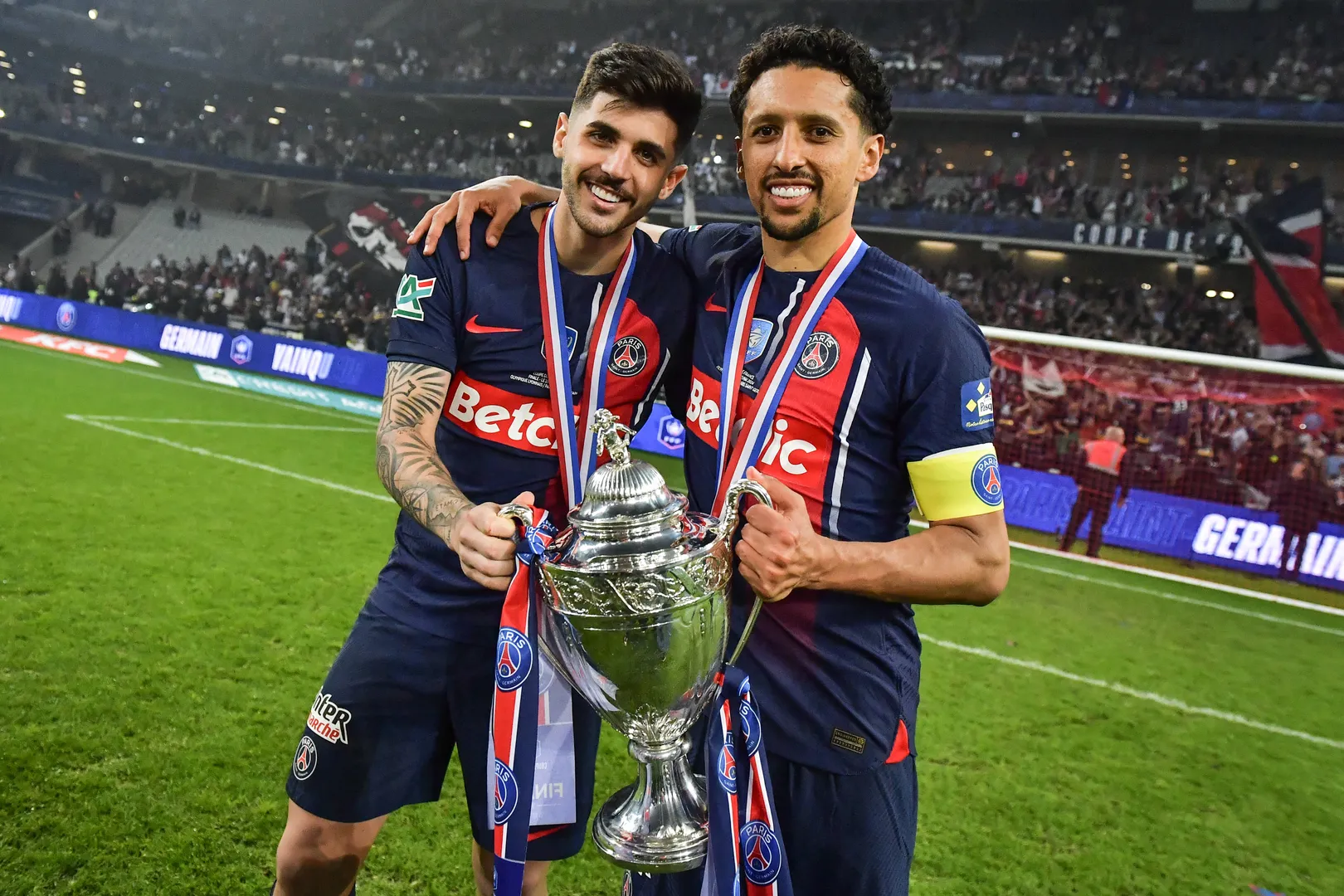 Beraldo e Marquinhos s&atilde;o zagueiros do PSG (Foto: IMAGO / ABACAPRESS)
