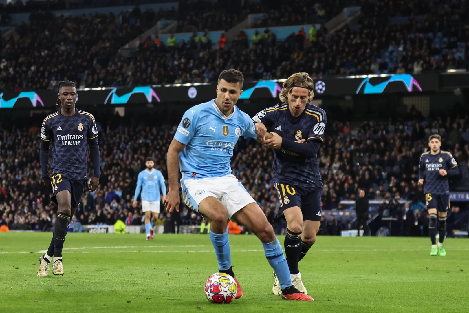 Rodri contra o Real Madrid. Foto: Imago