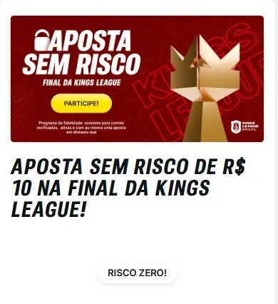 Aposta sem Risco na final da Kings League com a Superbet
