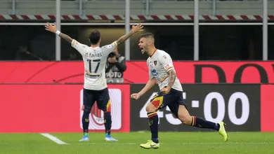 Milan ficou duas vezes em vantagem contra o Lecce, mas n&atilde;o conseguiu vencer na estreia de Pioli