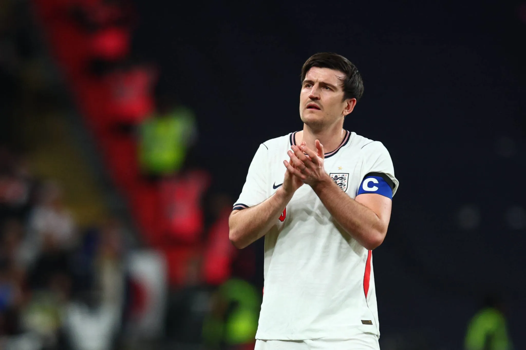 Harry Maguire em atua&ccedil;&atilde;o pela sele&ccedil;&atilde;o inglesa (Foto: IMAGO / Craig Mercer)