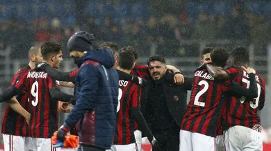 Na primeira vit&oacute;ria &agrave; frente do Milan, Gattuso j&aacute; explodiu de emo&ccedil;&atilde;o ap&oacute;s o jogo