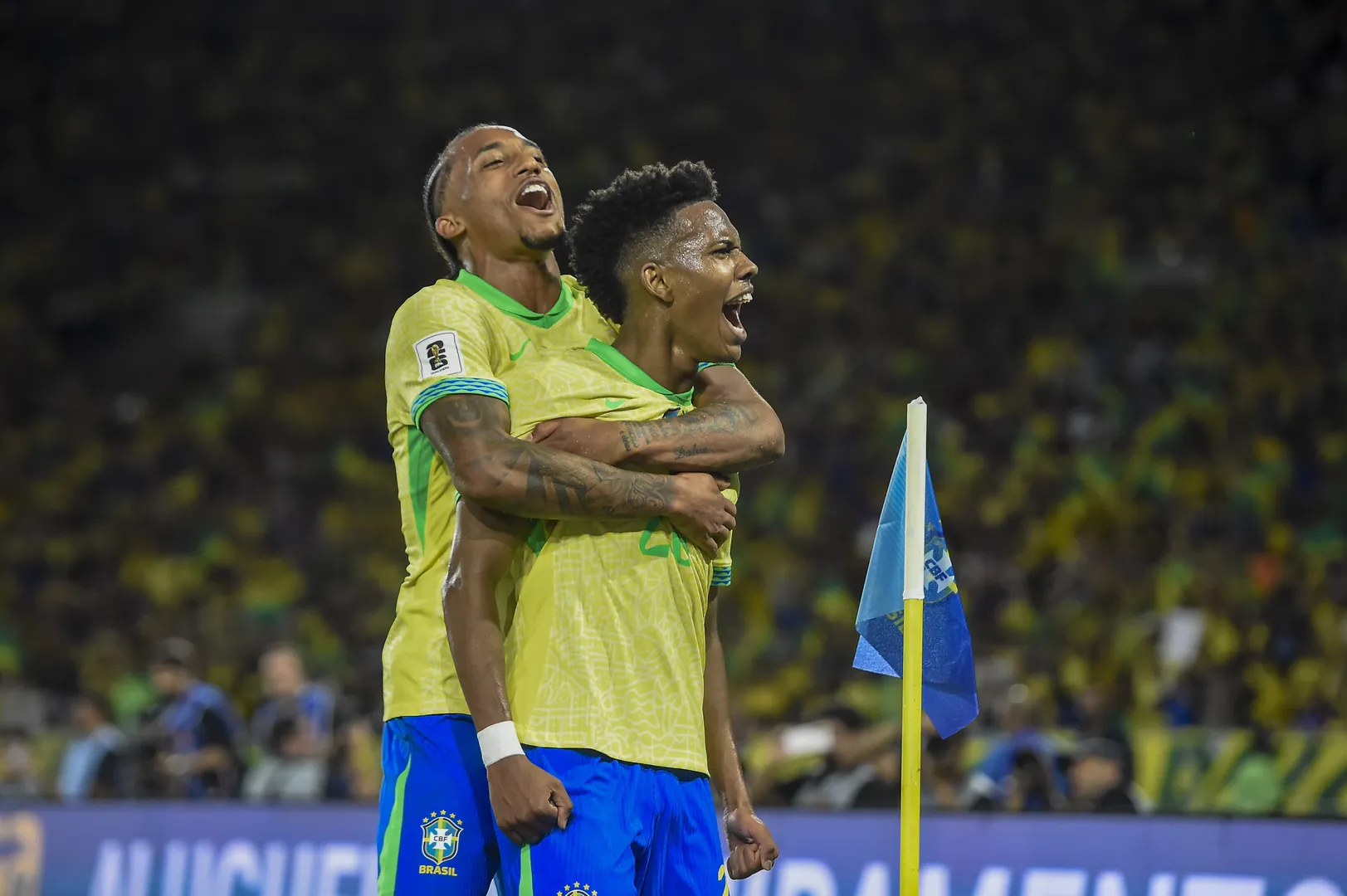 Estev&atilde;o vibra com o gol marcado sobre o Chile