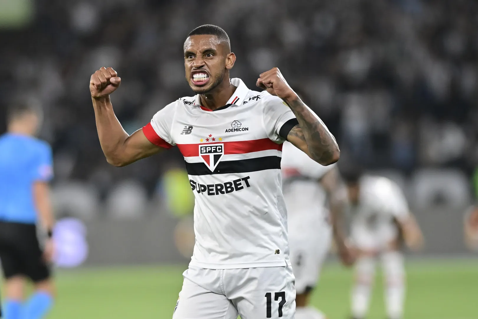 Andr&eacute; Silva comemora gol pelo S&atilde;o Paulo