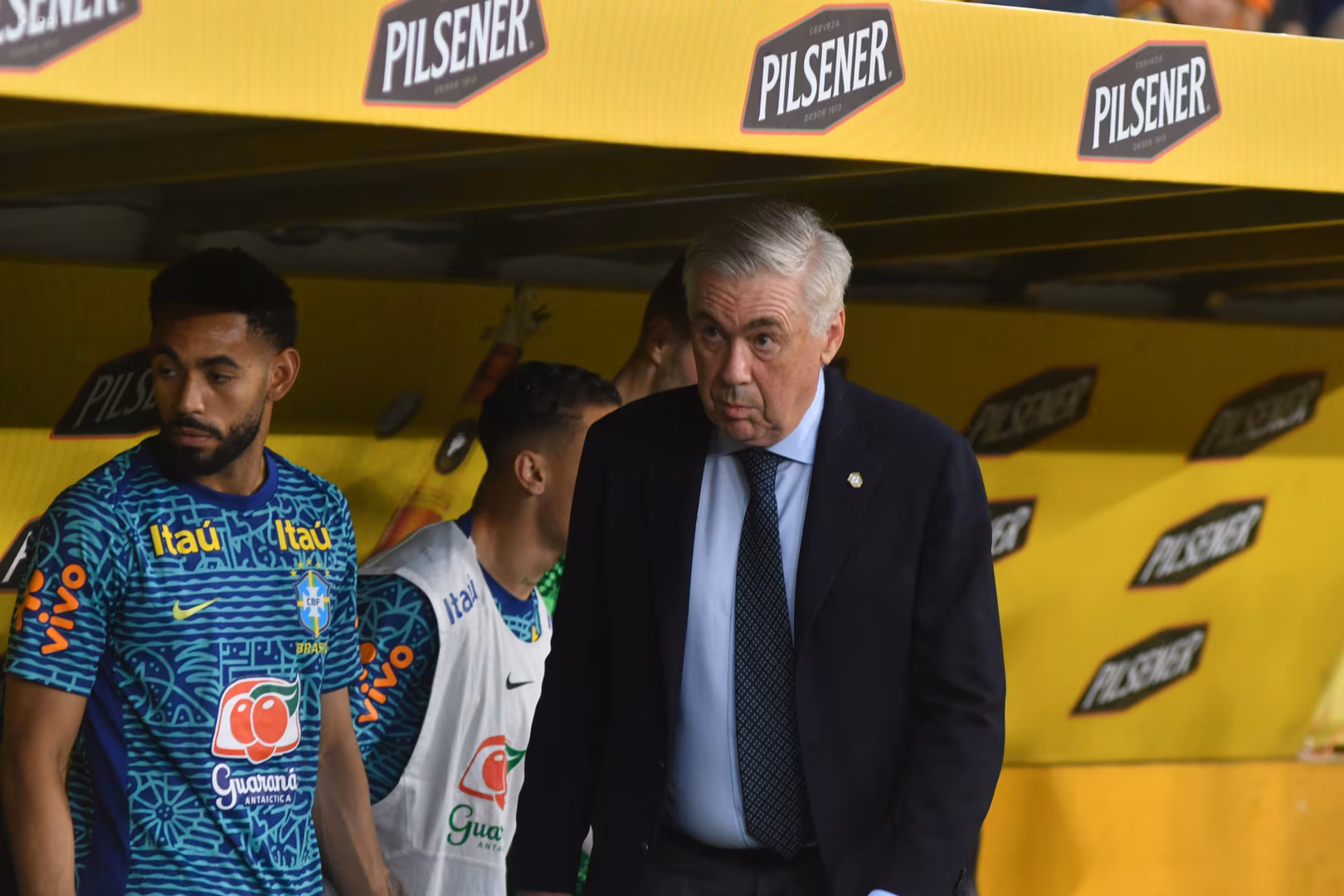 Carlo Ancelotti na estreia pela sele&ccedil;&atilde;o brasileira
