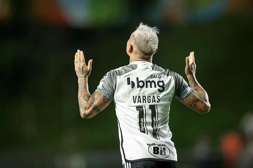 Vargas fez dois gols em cinco minutos no Fluminense para arrancar empate para o Atl&eacute;tico-MG - Foto: Pedro Souza / Atl&eacute;tico