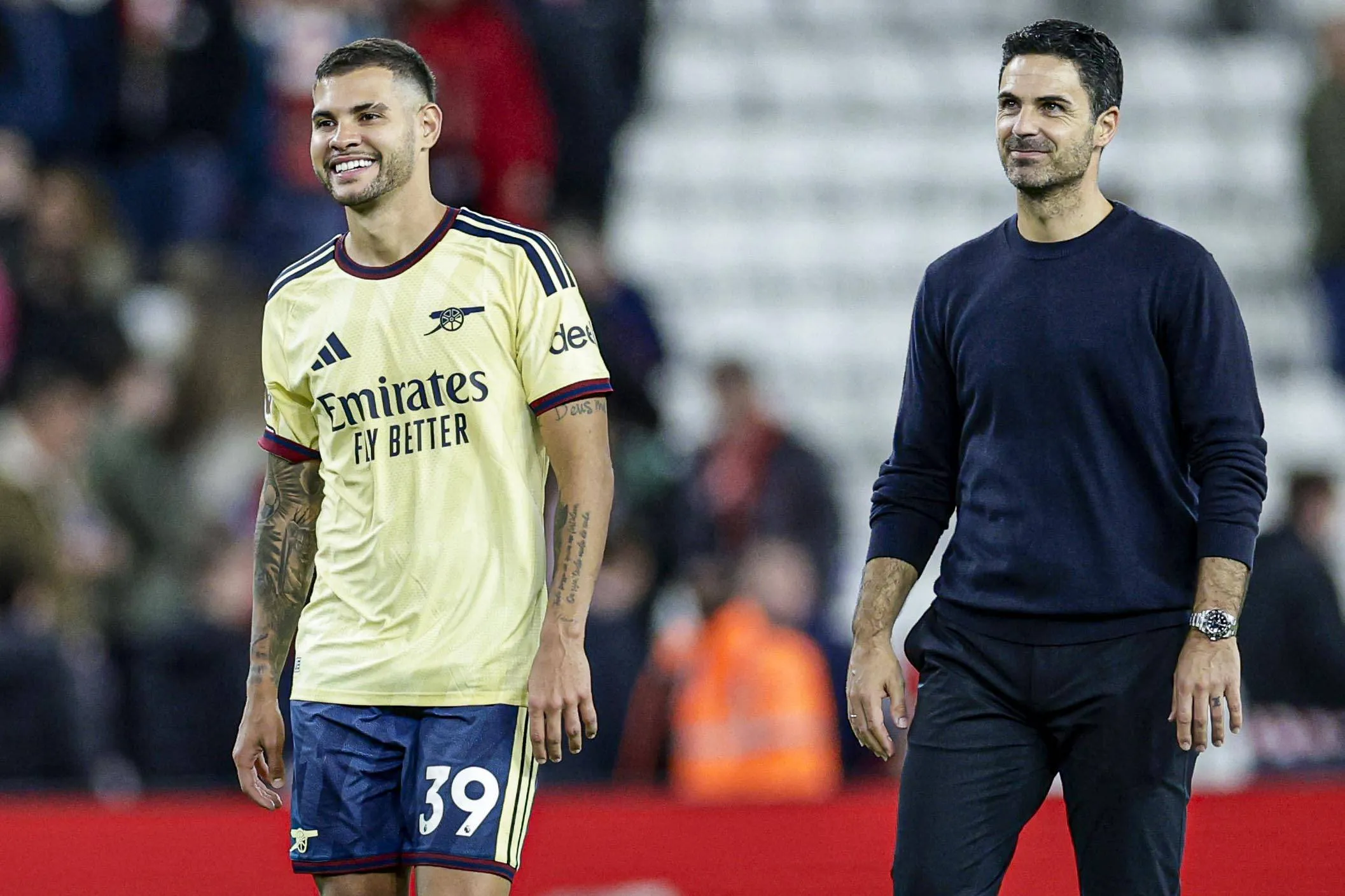 Arteta exige regularidade de Bruno Guimar&atilde;es no Arsenal 