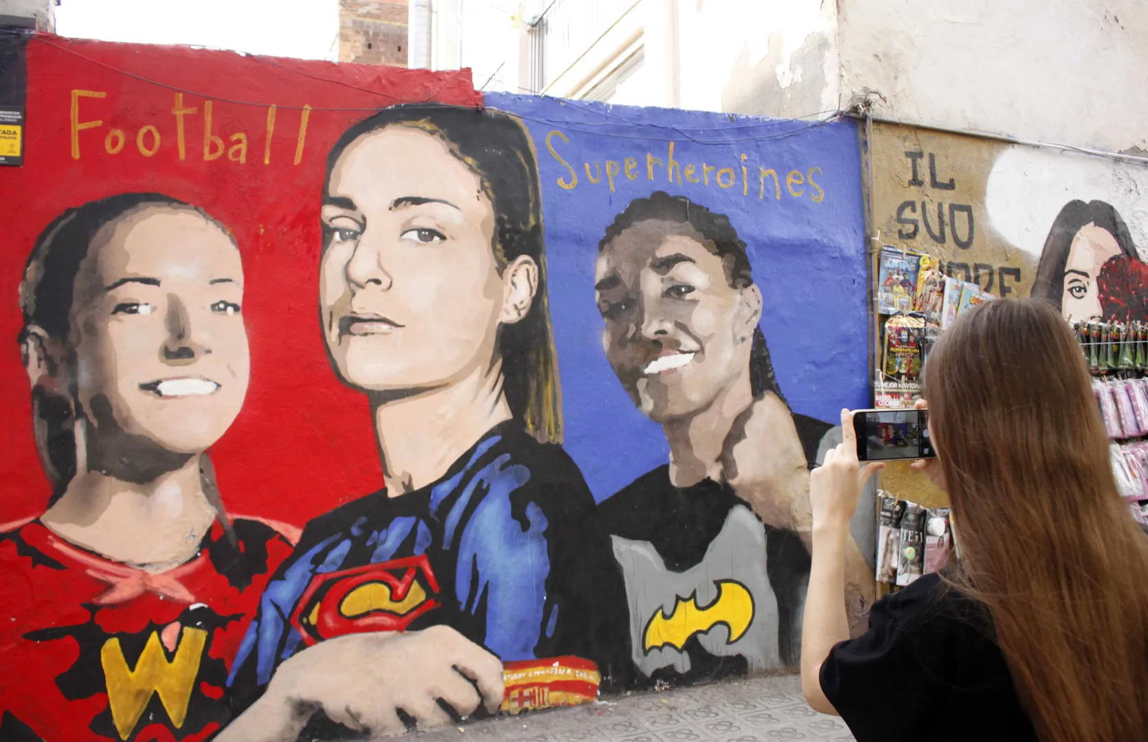 November 14, 2024, Sabadell, Barcelona, Spain: Barcelona Spain 14.11.2024 Paint on wall that represents Alexia Putellas