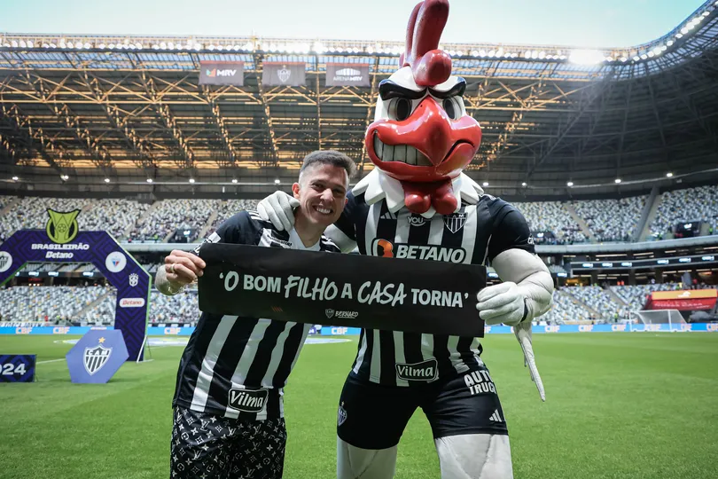 Foto: (IconSport) - Bernard, jogador do Atl&eacute;tico-MG