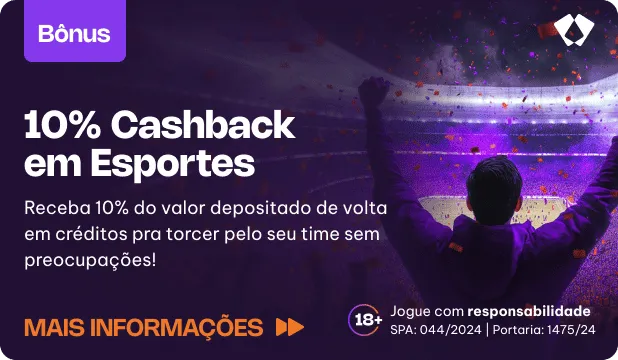 Banner promocional da oferta de cashback em esportes da Dupoc