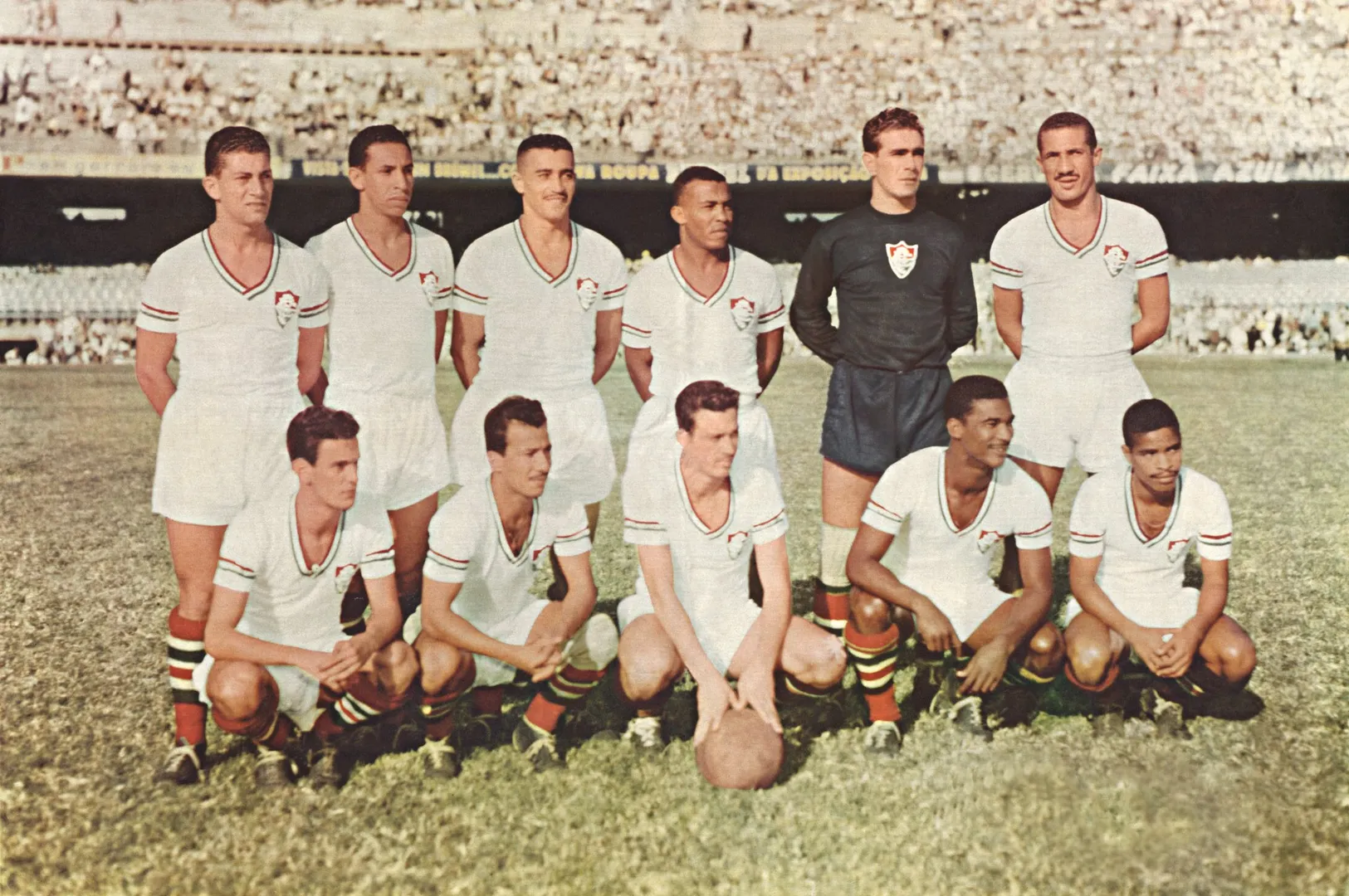 O time campe&atilde;o da Copa Rio de 1952, o Mundial de Clubes da &eacute;poca, era formado por &iacute;dolos hist&oacute;ricos do Fluminense, de Castilho a Tel&ecirc; Santana - Foto: Flu Mem&oacute;ria