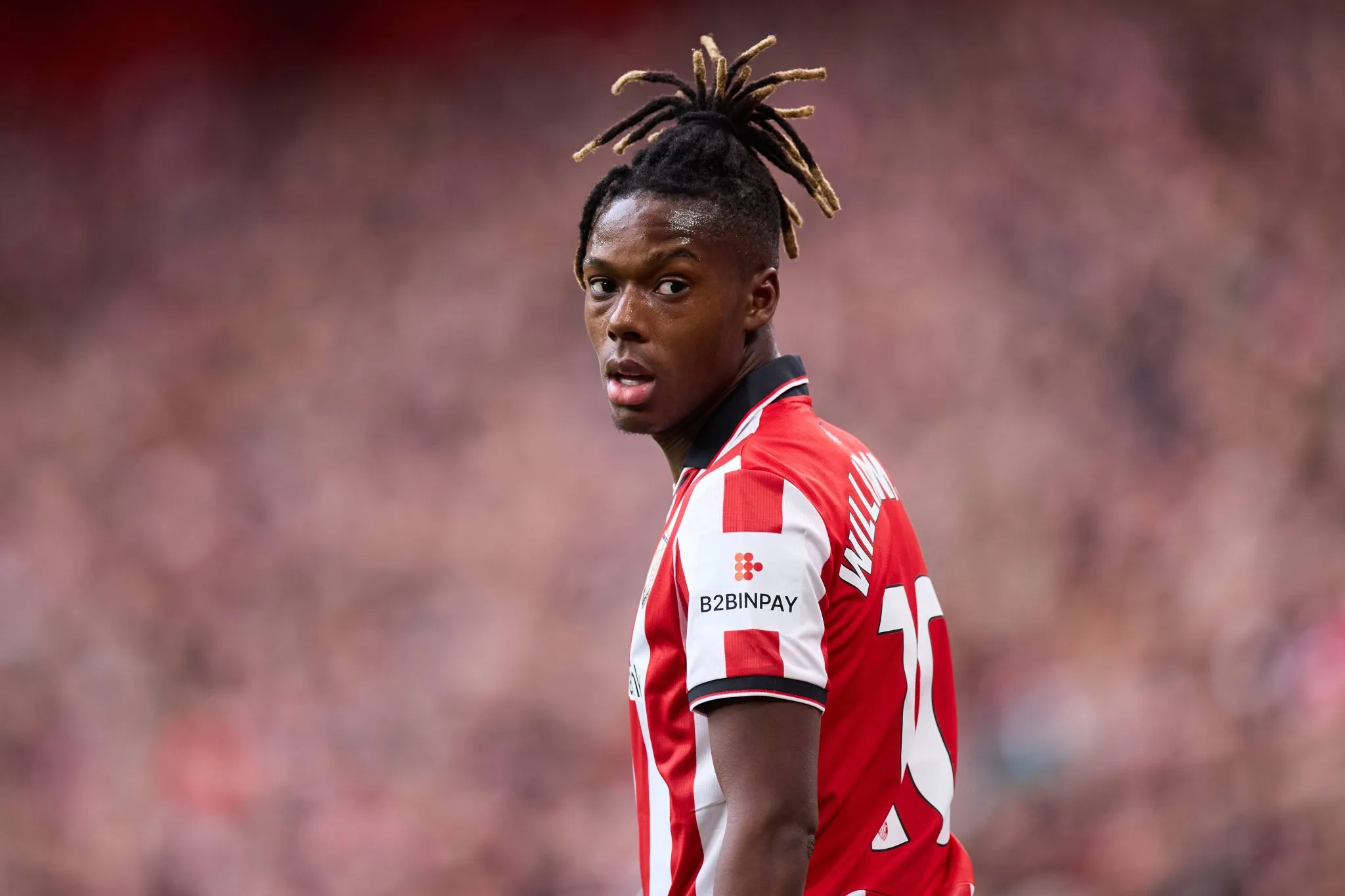 Nico Williams em jogo do Athletic em LaLiga