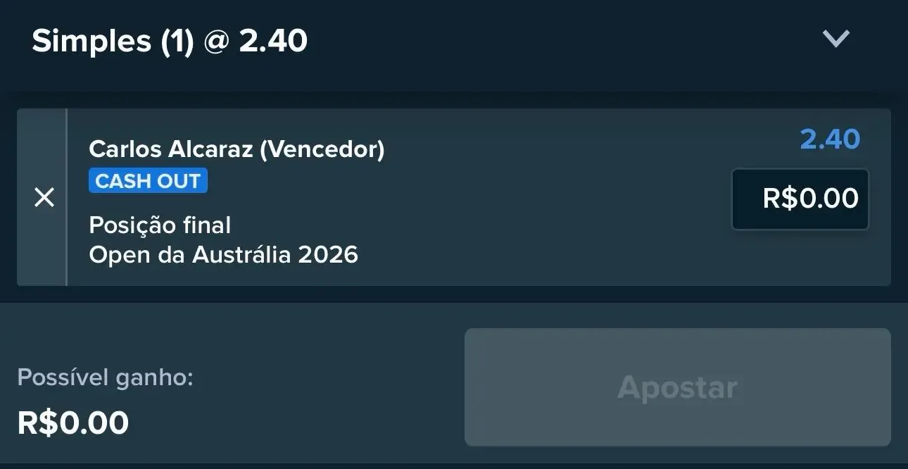 Captura de tela mostra o &iacute;cone do cash out na Stake, com o c&oacute;digo promocional ativado