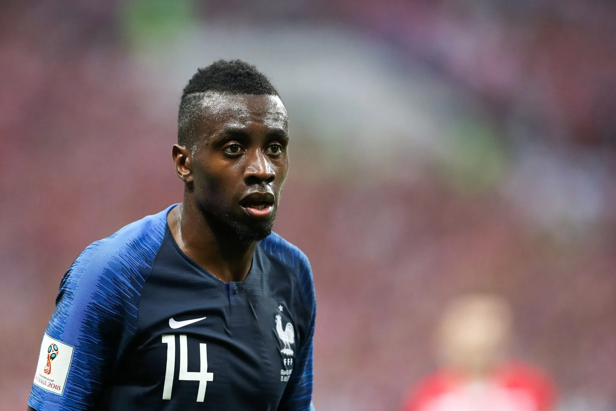 Blaise Matuidi na final da Copa do Mundo de 2018 entre Fran&ccedil;a e Cro&aacute;cia