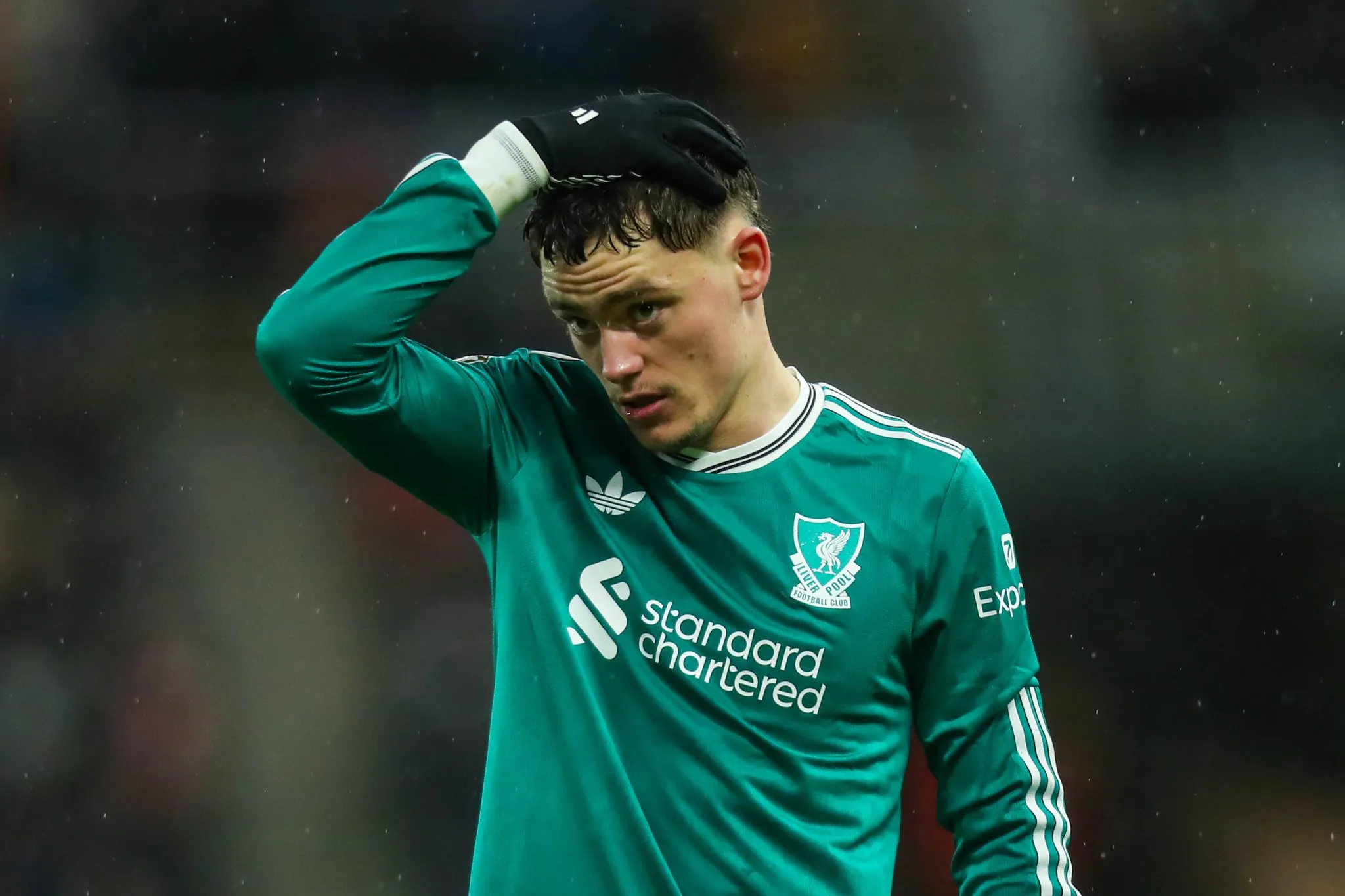 Wirtz em jogo do Liverpool na Premier League