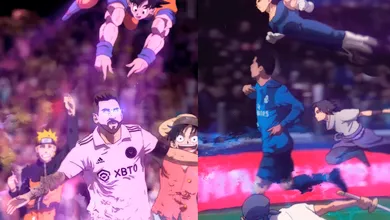 Messi, Cristiano, One Piece, Dragon Ball e Naruto: sim, todos eles juntos e ficou incr&iacute;vel